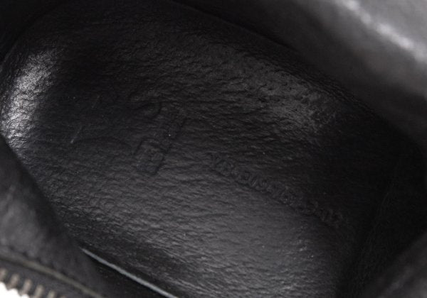 Y's Open Toe Leather Boots Black Size 23.5CM