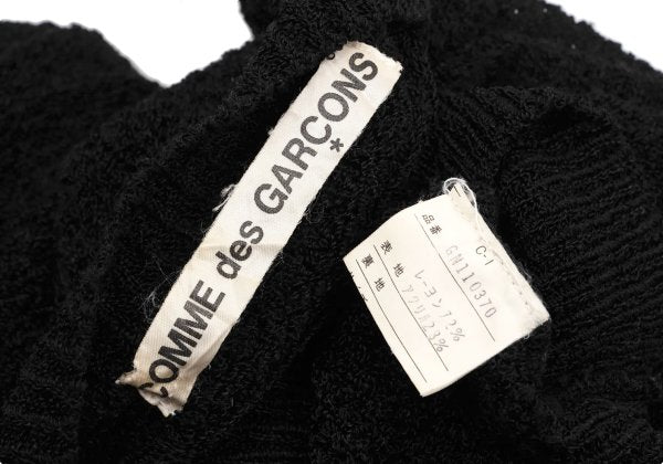 COMME des GARCONS Rayon Acrylic Short Knit Black Size S