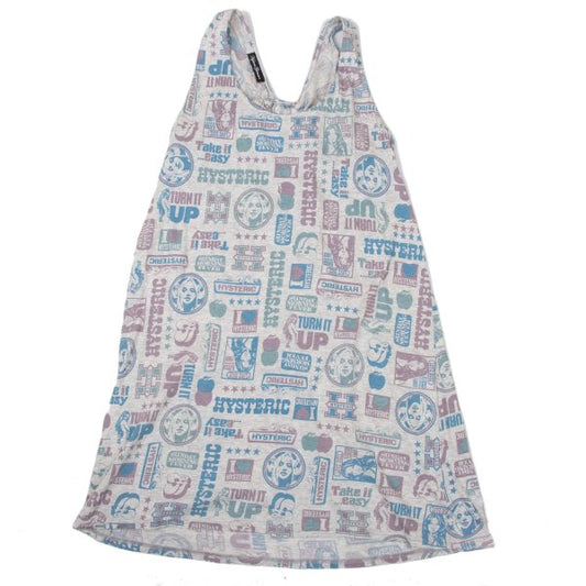 HYSTERIC GLAMOUR Sleeveless Tunic Gray Multi Blouse Size F