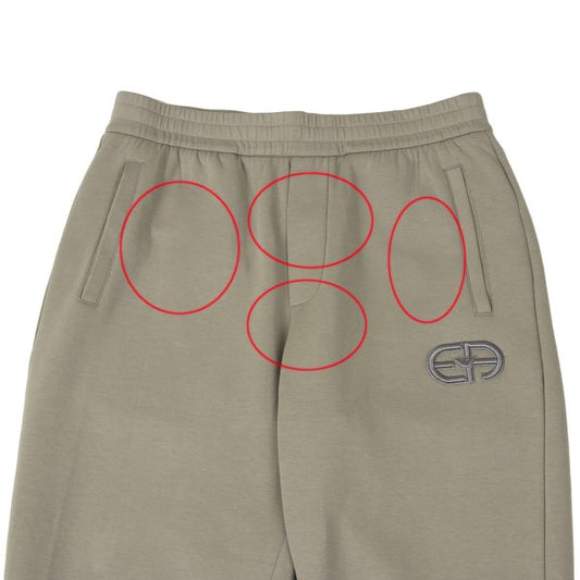 EMPORIO ARMANI Logo Embroidered Track Joggers Greige Size XS