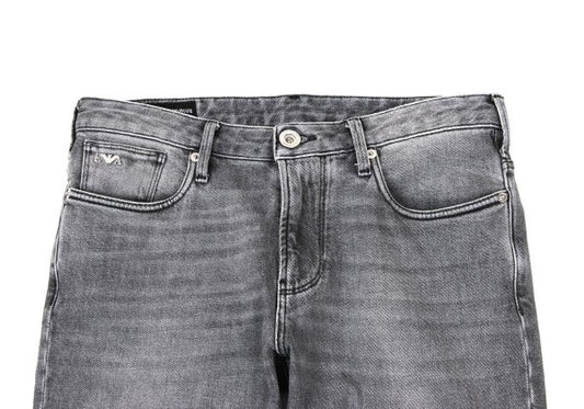 EMPORIO ARMANI Eagle Washed Skinny Jeans Gray Size 29