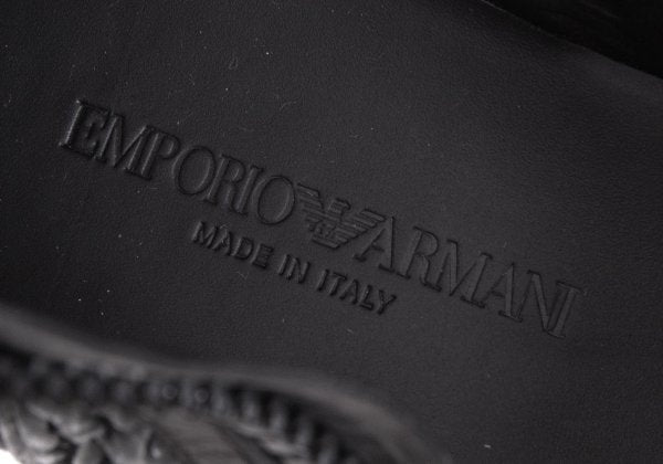 EMPORIO ARMANI 3D Velour Short Gray Black Boots Size 8 (28cm)