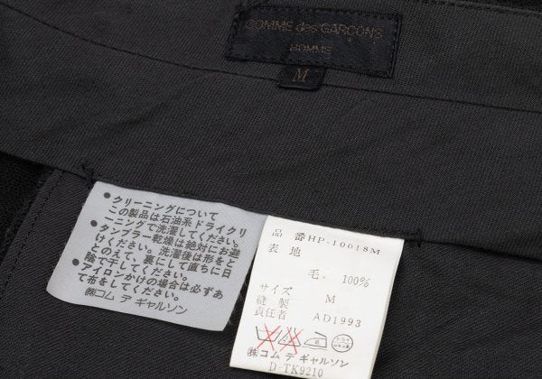 COMME des GARCONS HOMME Wool Two-Tuck Pants Black Size M