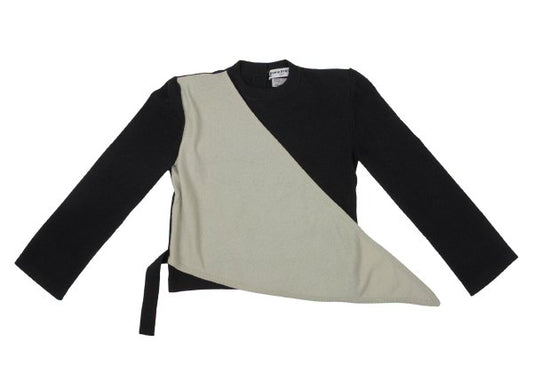 SONIA RYKIEL Angora Blend Half Layered Sweater Black Size 42