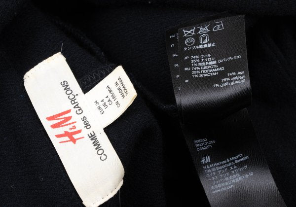 Comme des Garcons H&M Wool Blend Outseam Zip Jacket Size 34