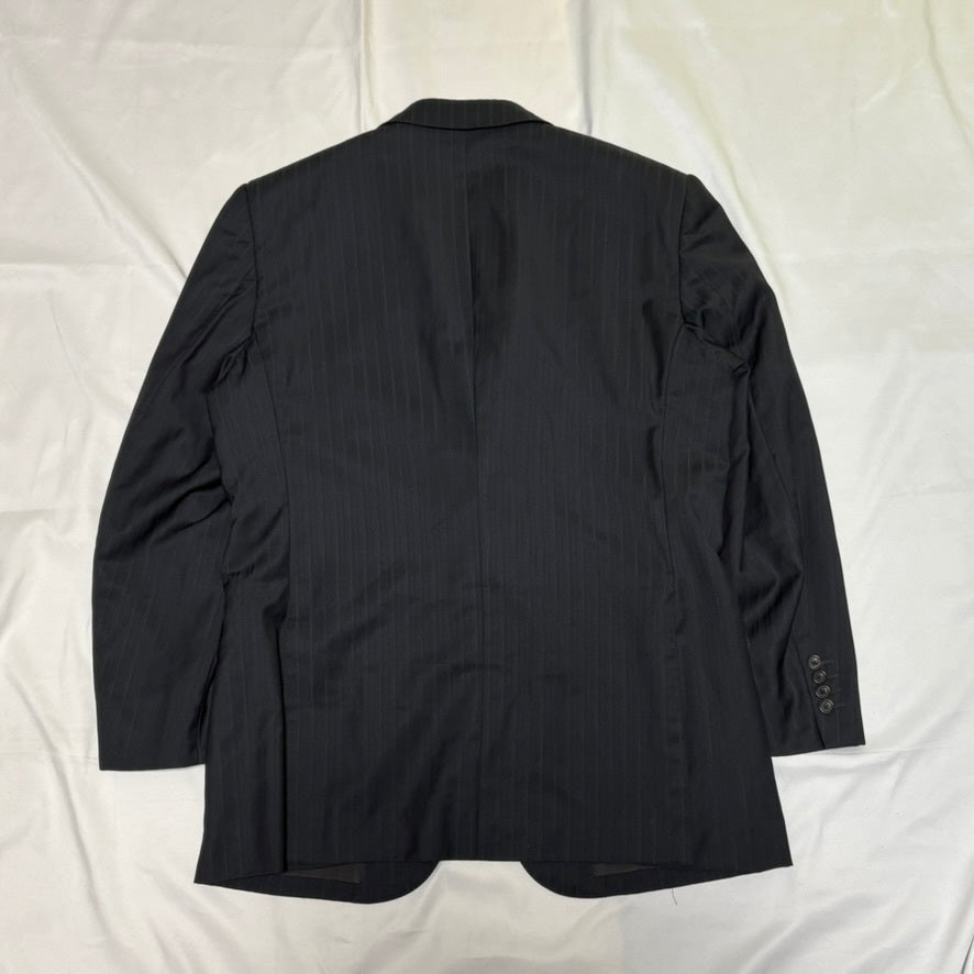 BURBERRY LONDON 00s Stripe Wool/Silk Tailored Jacket