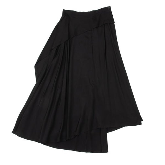 Yohji Yamamoto FEMME Rayon Draped Skirt Black Size 2