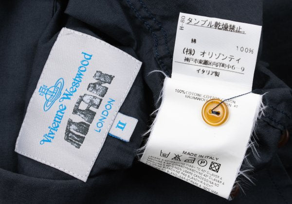 Vivienne Westwood MAN Cotton High Neck S/S Shirt Blue Size 2