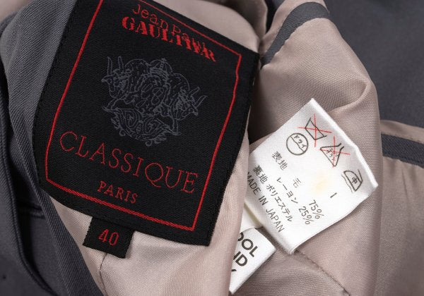 Jean Paul GAULTIER CLASSIQUE Wool Blend Jacket Gray Size 40