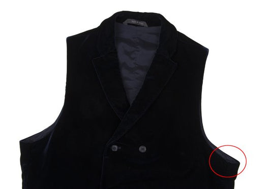 GIORGIO ARMANI Velour Semi-Double Jacket Navy Size 46R