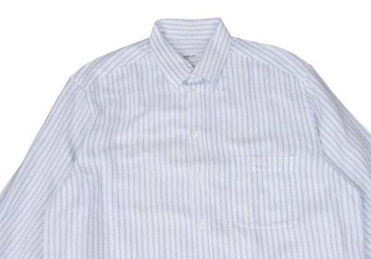 ARMANI COLLEZIONI Stitch Stripe Woven Shirt White Size 42