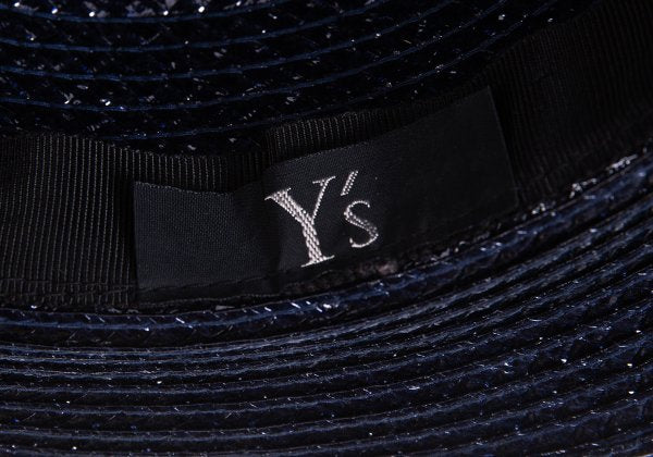 Y's Coated Bowler Straw Hat Navy