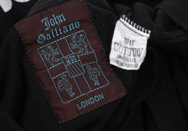 John Galliano 89SS Logo Print T-Shirt Black Size L