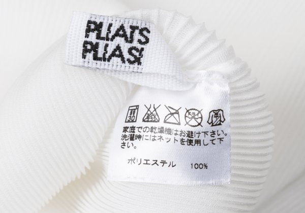 PLEATS PLEASE Mist Pleated High Neck T-Shirt White Size 3