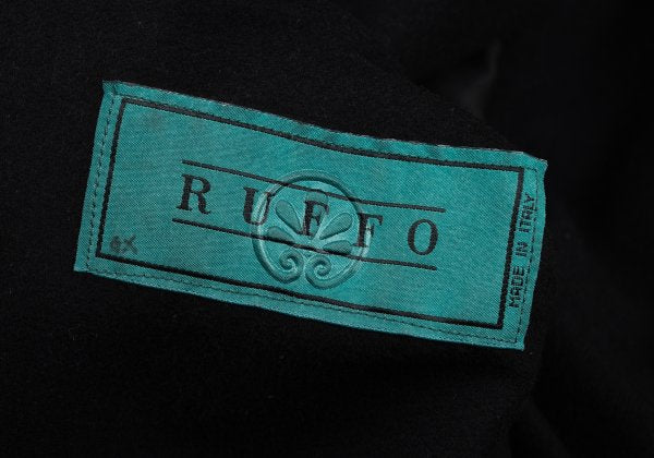 RUFFO Stitched Leather Tailored Blazer Black Size L