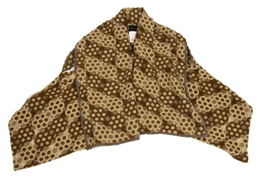 COMME des GARCONS 99AW Embroidered Wrap Jacket Brown Size S