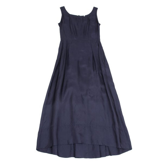 COMME des GARCONS Box Pleat Sleeveless Dress Navy Size S