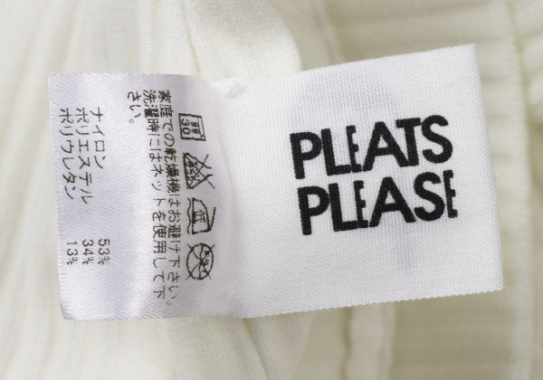 PLEATS PLEASE A-POC Cutting Rib Flare Pants White Size 3