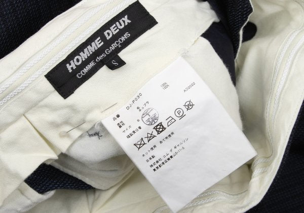 COMME des GARCONS HOMME DEUX Stripe Wool Pants Black Size S