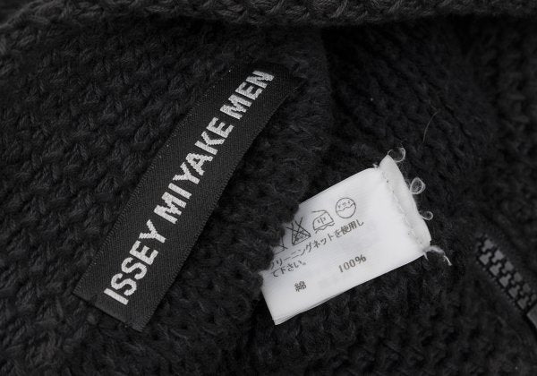 ISSEY MIYAKE MEN Black Cotton Mesh Double Zip Jacket Size 2