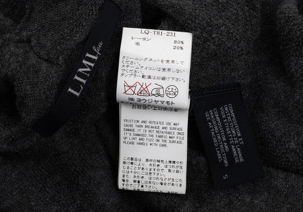 LIMI feu Rayon Wool Dot Jacquard Cardigan Gray Size S