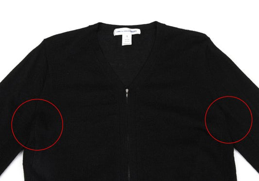 COMME des GARCONS SHIRT Wool Zip Knit Cardigan Black Size M