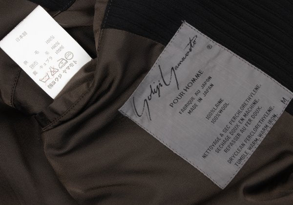 Yohji Yamamoto POUR HOMME Wool Stripe Jacket Brown Size M