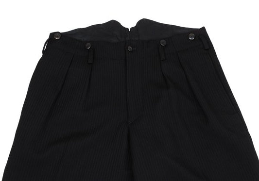 Yohji Yamamoto POUR HOMME Wool Stripe Pants Black Size M