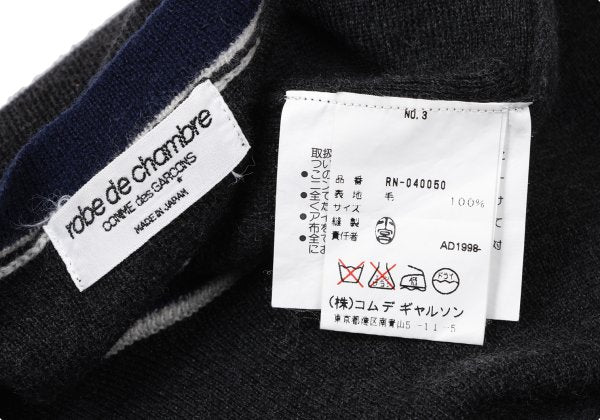 COMME des GARCONS Wool Line Knit Sweater Gray Size M