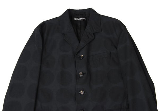 ISSEY MIYAKE MEN Poly Dot Embossed Jacket Black Size 2