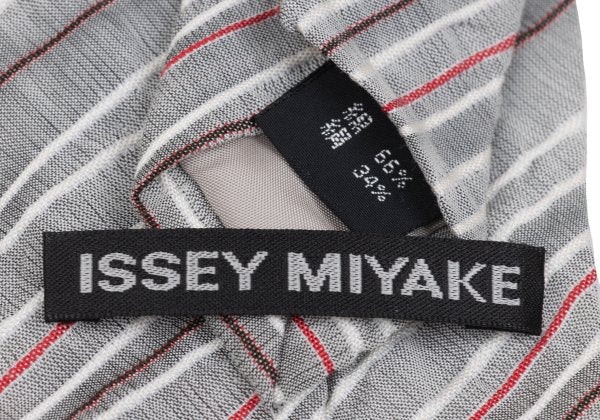 ISSEY MIYAKE MEN Cotton Silk Regimental Jacquard Tie