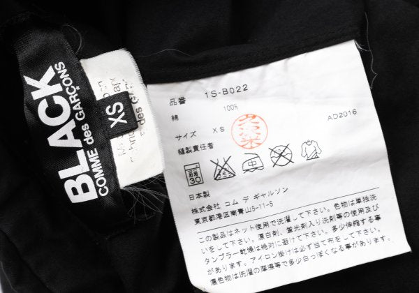 BLACK COMME des GARCONS Ribbon Round Shirt Black Size XS