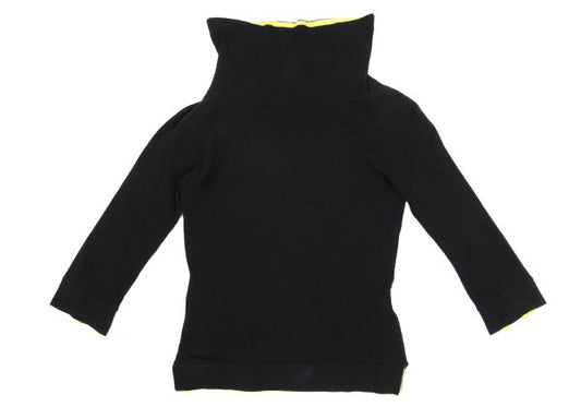 gigli Double Face Cotton Black Yellow-Green Size 38