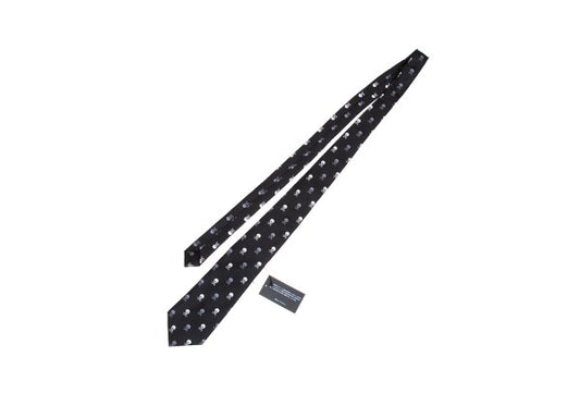 COMME des GARCONS HOMME DEUX Skull Jacquard Silk Tie Black