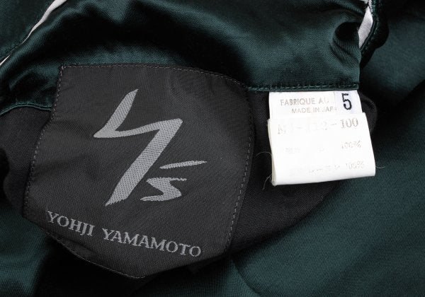 Y's for men Wool Gabardine Reversible Black Green Jacket Size 5