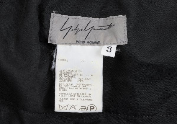 Yohji Yamamoto POUR HOMME Gabardine Pants Black Size 3