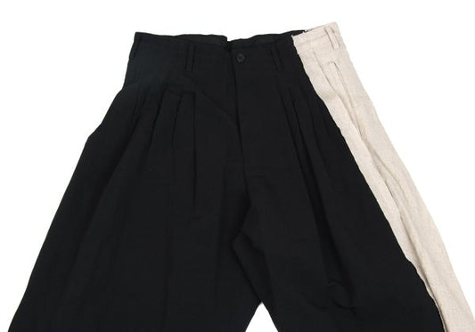 Yohji Yamamoto POUR HOMME 22SS Linen Ecru Panel Pants Size 2