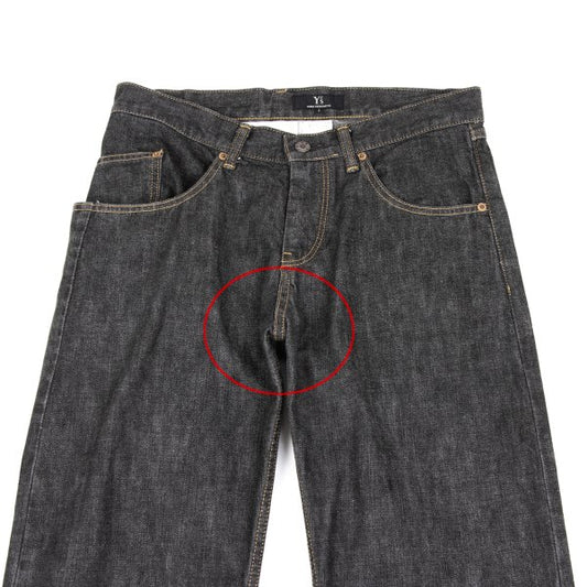 Y's Asymmetrical Pocket Design Denim Jeans Black Size 1