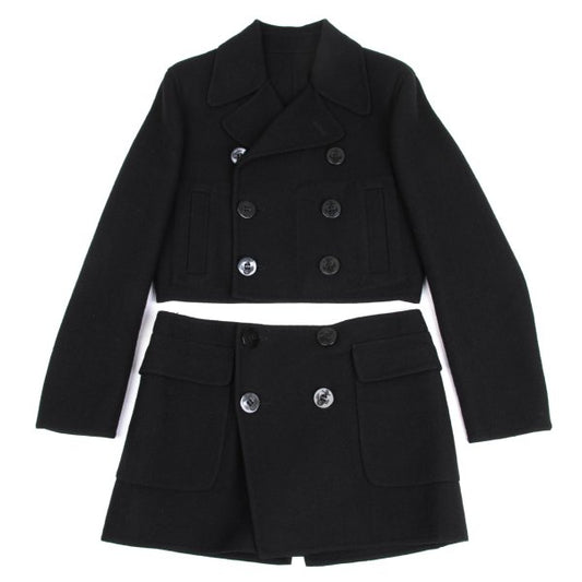 Jean Paul GAULTIER FEMME Wool Blend Coat Black Size 40