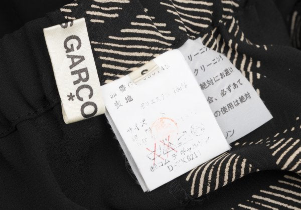 COMME des GARCONS Flower Print Sheer Pants Black Size S