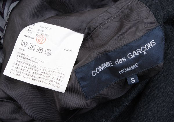 COMME des GARCONS HOMME Felted Wool Jacket Charcoal Size S