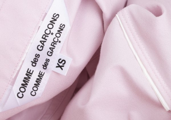 COMME des GARCONS Cotton Frill Patch Long Shirt Pink Size XS