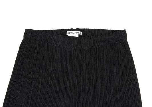 ISSEY MIYAKE Polyester Pleated Straight Pants Black Size 1