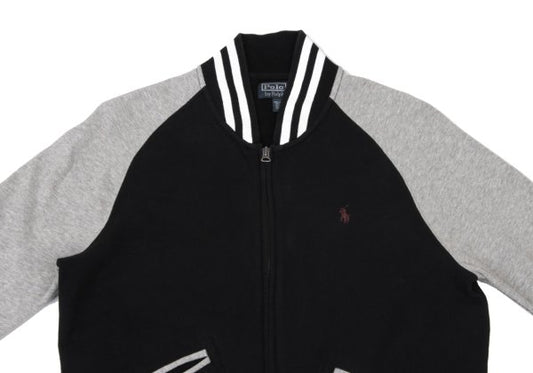 POLO RALPH LAUREN Cotton Raglan Sweat Jacket Black Size S