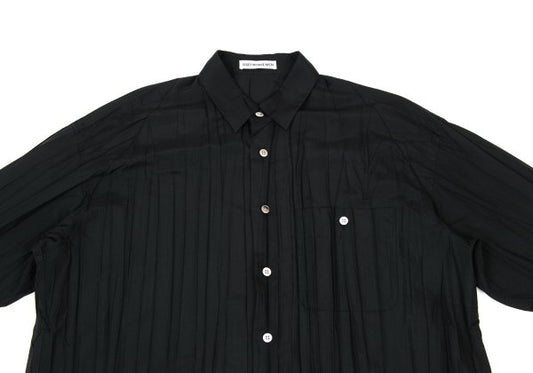 ISSEY MIYAKE MEN 97AW Poly Wrinkle Pleat Shirt Black Size L