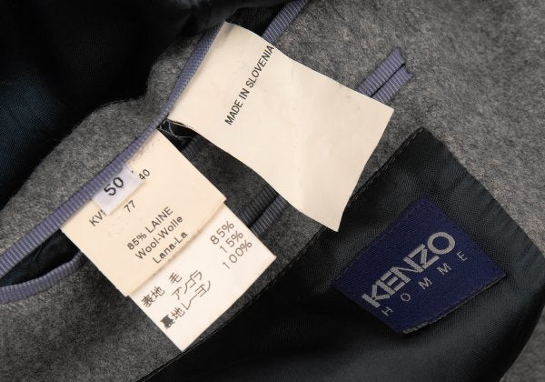 KENZO Wool Angora Tailored Blazer Gray Size 50