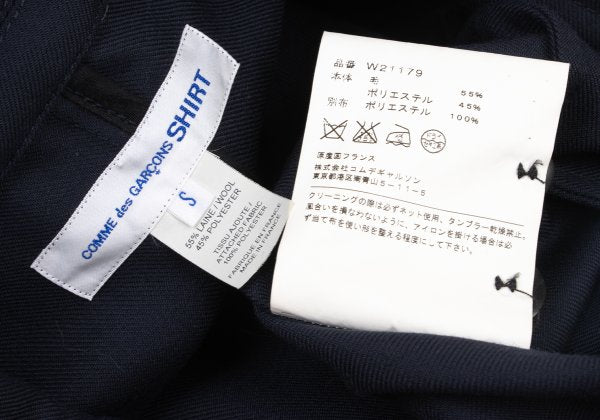 COMME des GARCONS SHIRT 13AW Wool Tape Jacket Blue Size S