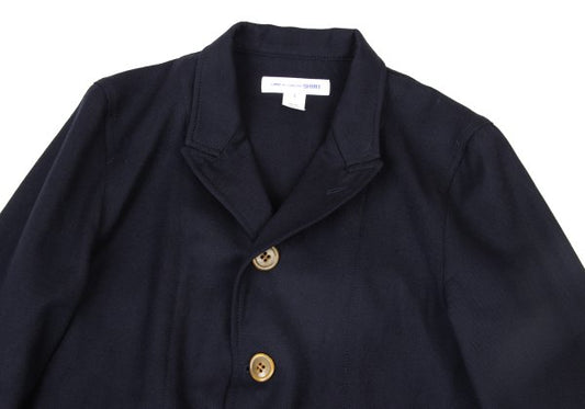 COMME des GARCONS SHIRT Wool Peaked Lapel Jacket Navy Size S
