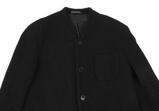 agnes b. homme Wool Blend Pile Stand Collar Jacket Black