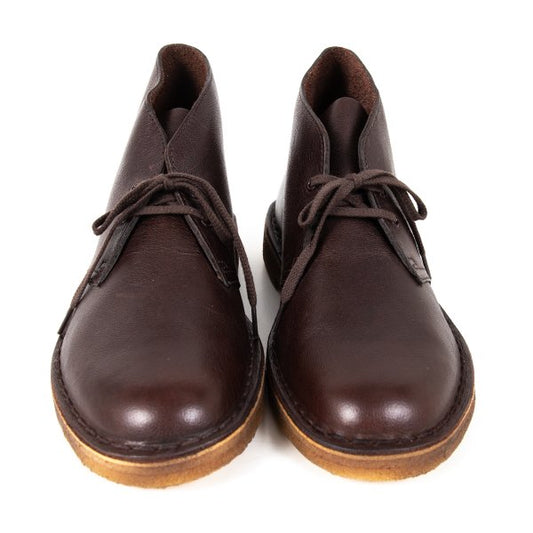 Clarks Brown Leather Desert Chukka Boots Size 25.5cm